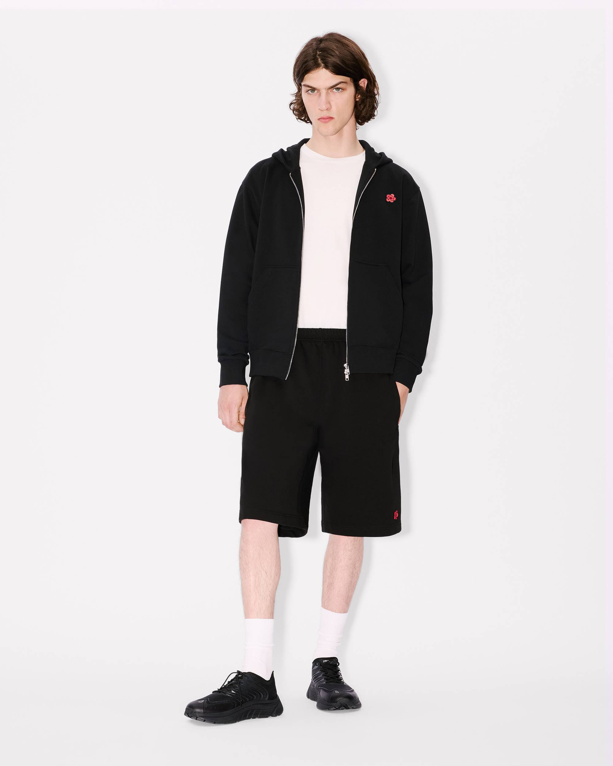 'Boke Flower' embroidered zipped hoodie - 5