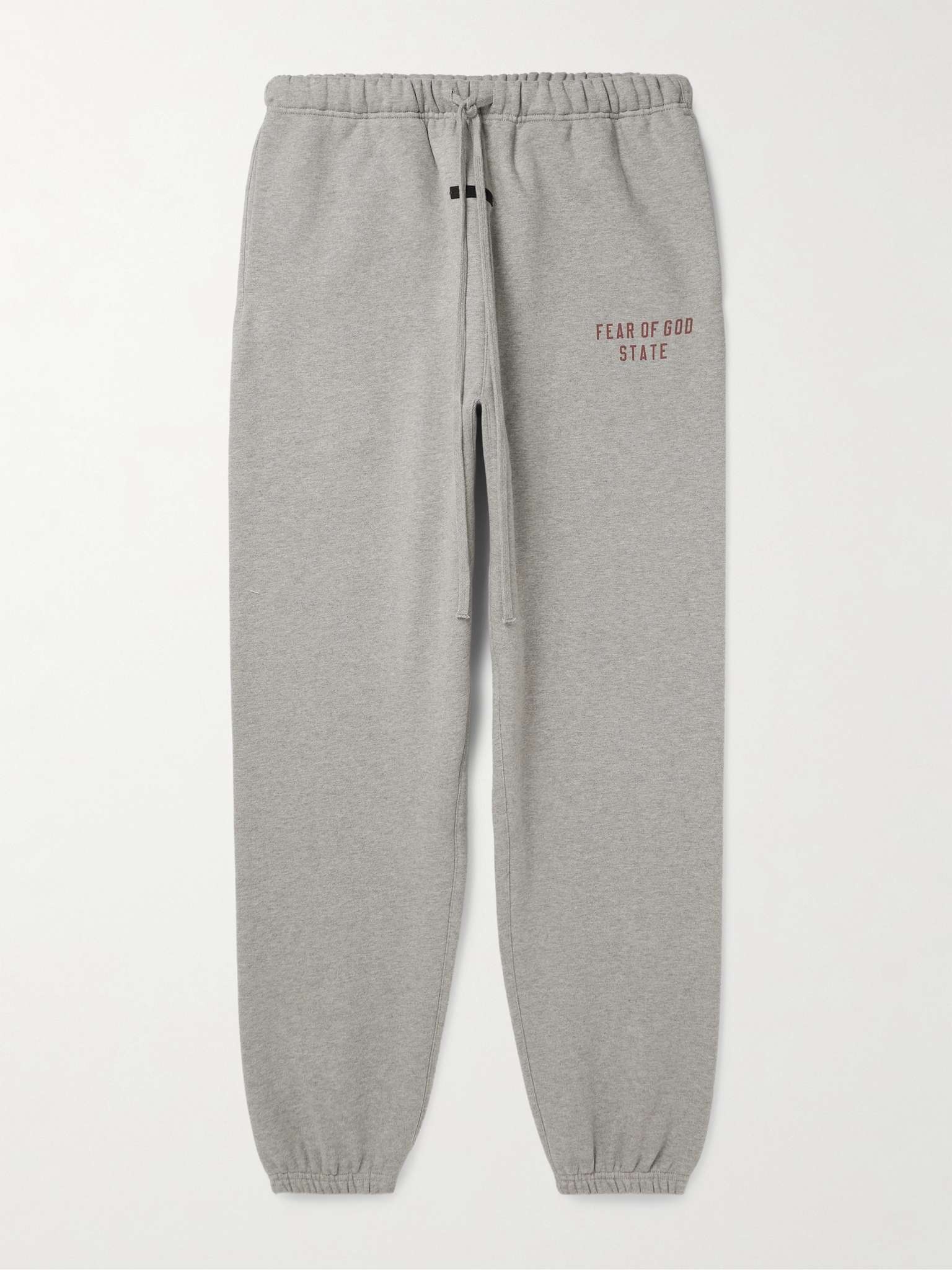 Tapered Logo-Print Appliquéd Cotton-Blend Jersey Sweatpants - 1