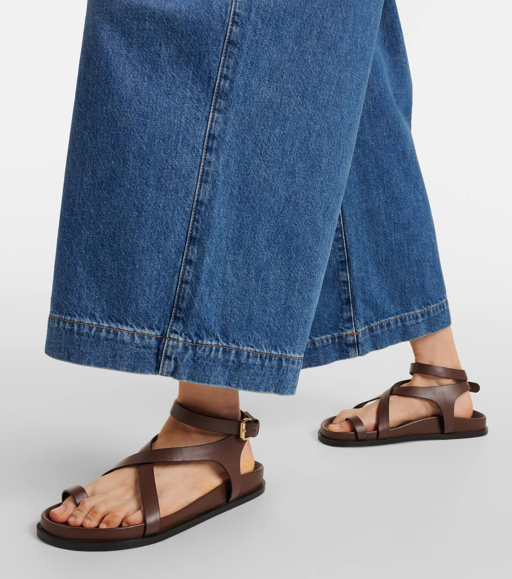 April pleated wide-leg jeans - 5