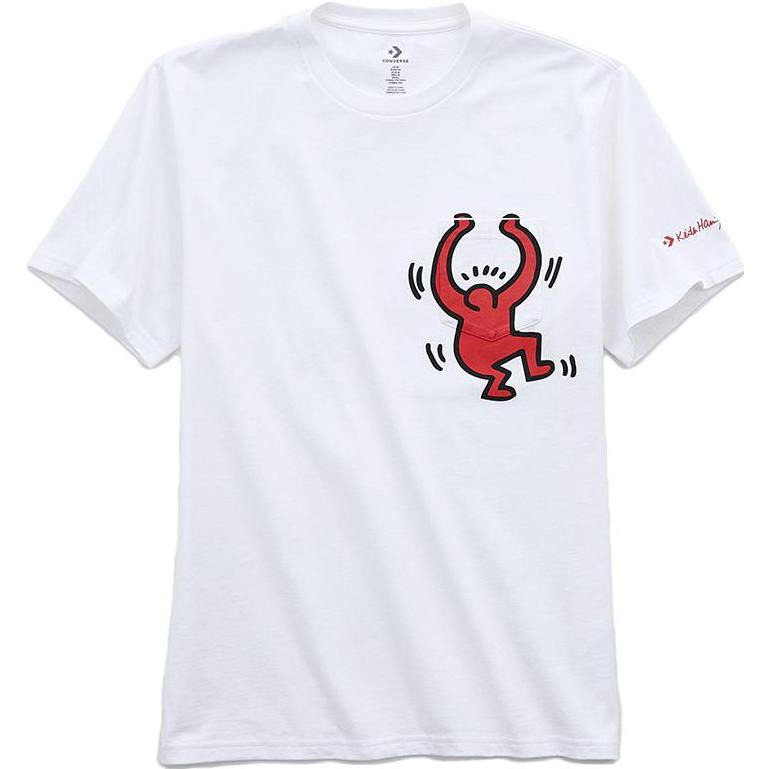 Converse x Keith Haring Graphic Pocket Tee 'White' 10022253-A01 - 3
