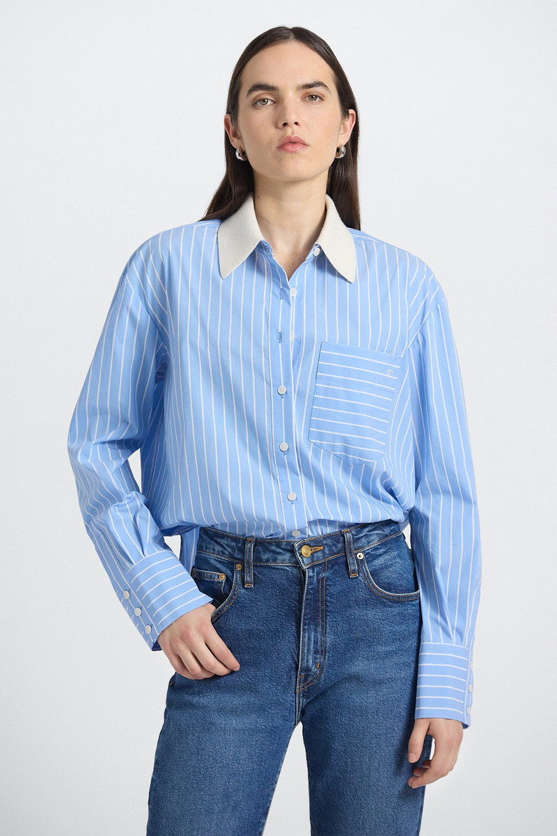 CORAL SHIRT WITH REMOVABLE COLLAR 1
