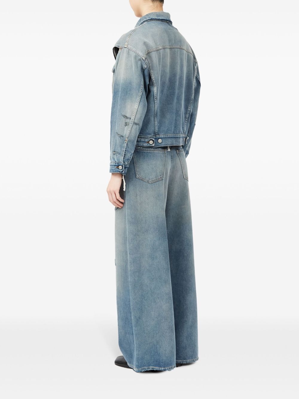 single-stitch denim jacket - 6