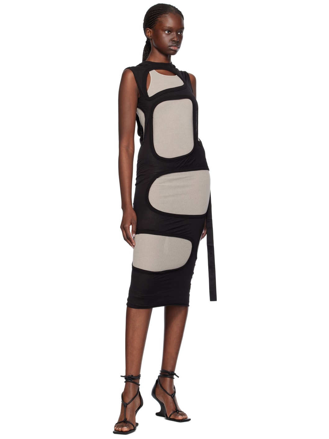 Black Membrane II Midi Dress - 4