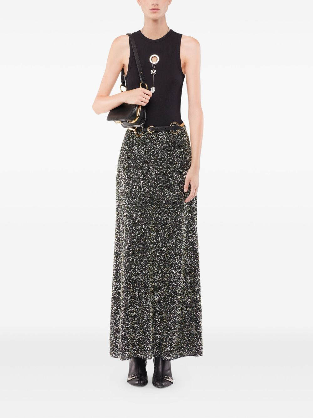 sequin-embellished maxi skirt - 2