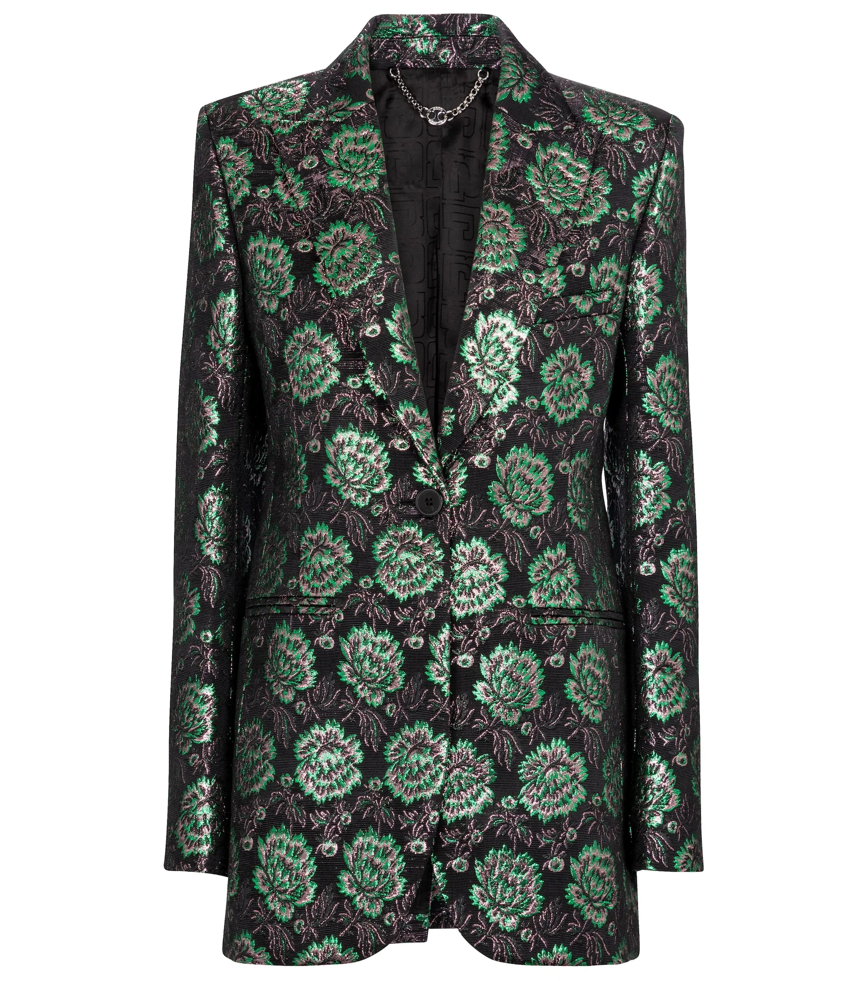 Floral brocade blazer - 1