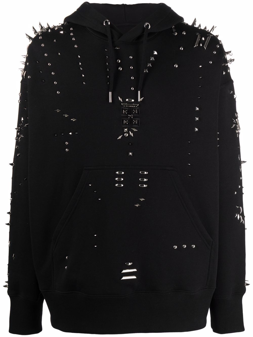 stud-embellished hoodie - 1