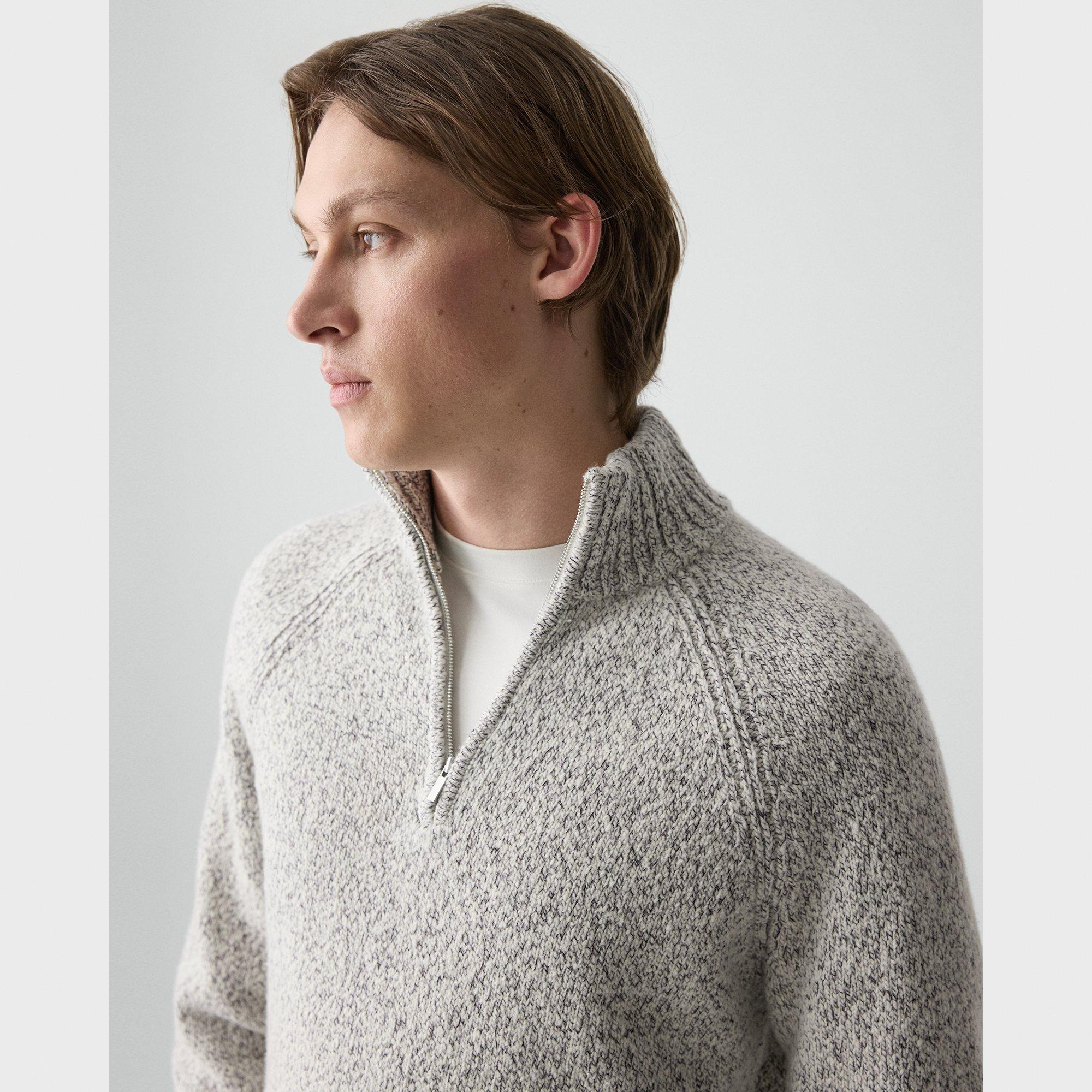 Quarter-Zip Sweater in Wool-Blend Twist - 5