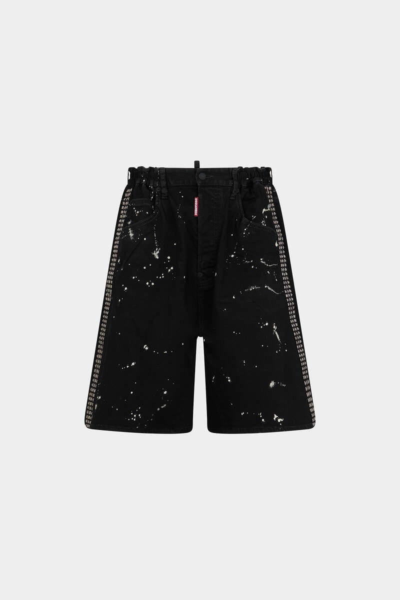 ICON BLACK MILKY WASH DENIM SHORTS - 1
