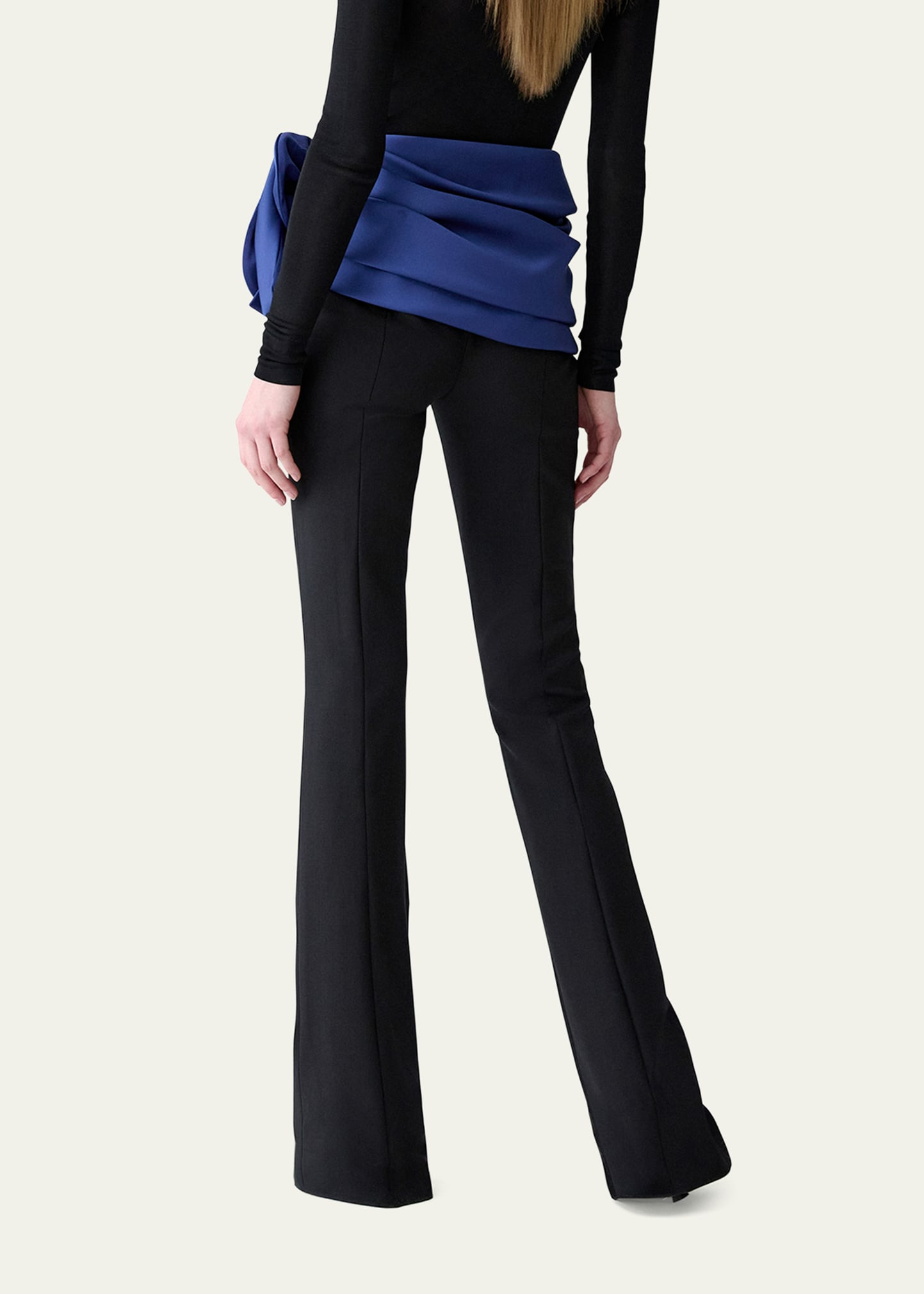 Draped Flower Bootcut Pants - 3