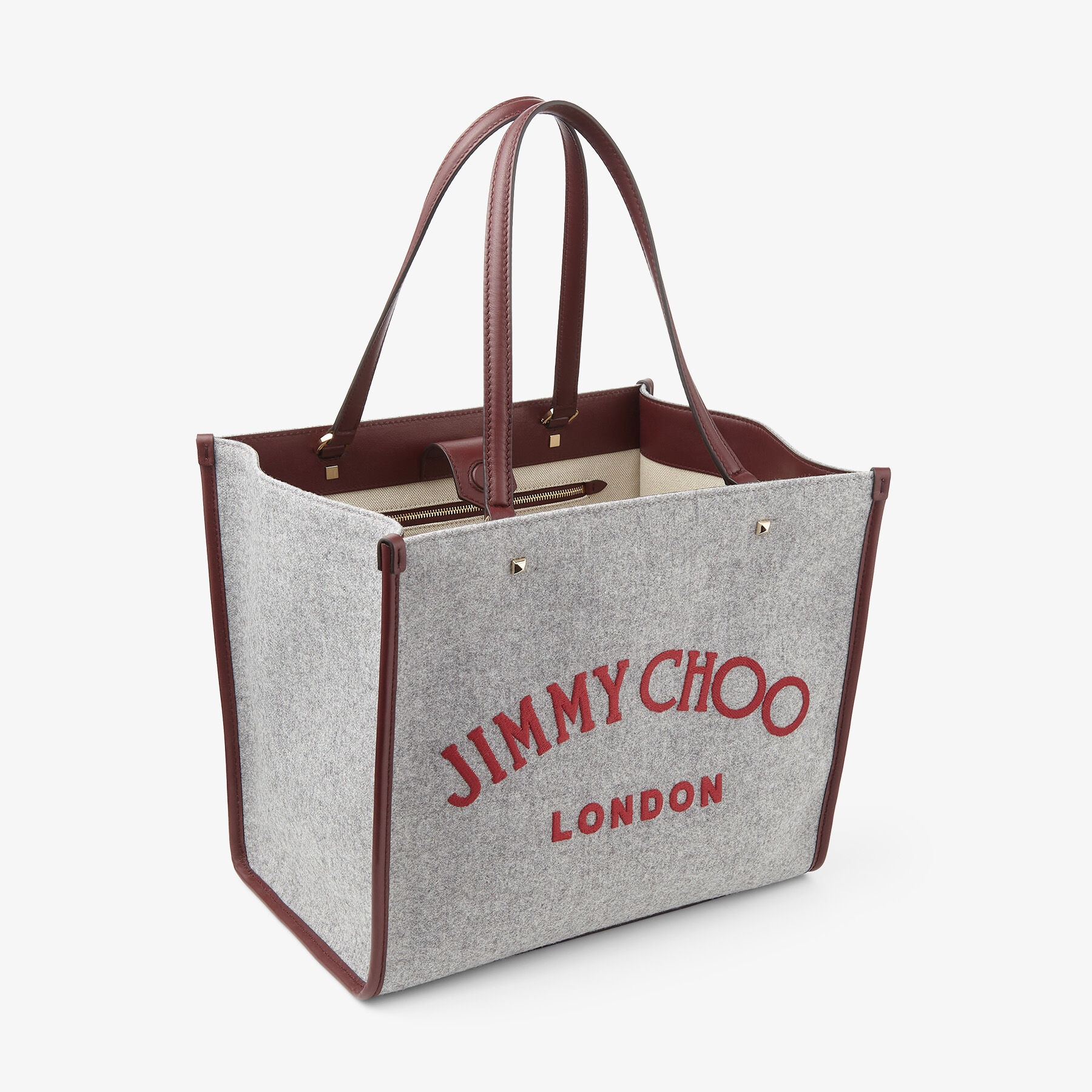 Varenne Tote Bag
Felt Jimmy Choo London Embroidery Logo Tote Bag - 5