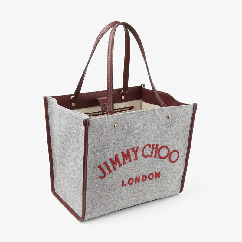 Varenne Tote Bag
Felt Jimmy Choo London Embroidery Logo Tote Bag 5