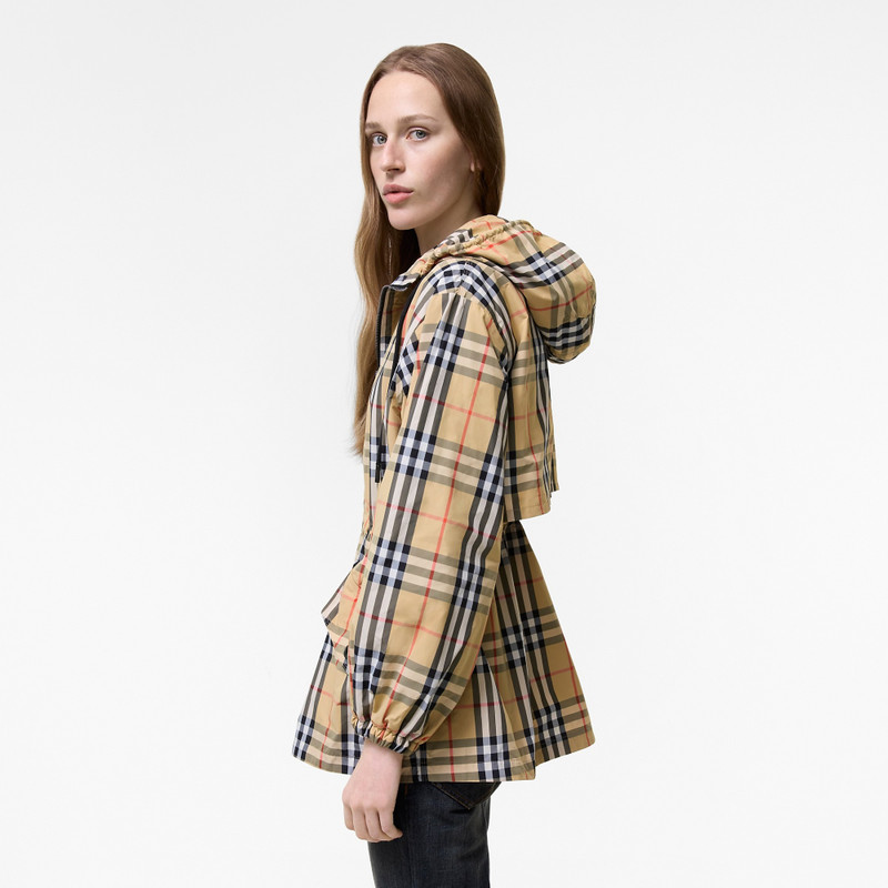 Check Nylon Hooded Jacket 3