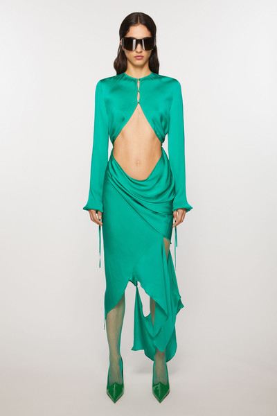 Acne Studios Silk cut-out dress - Jade green outlook