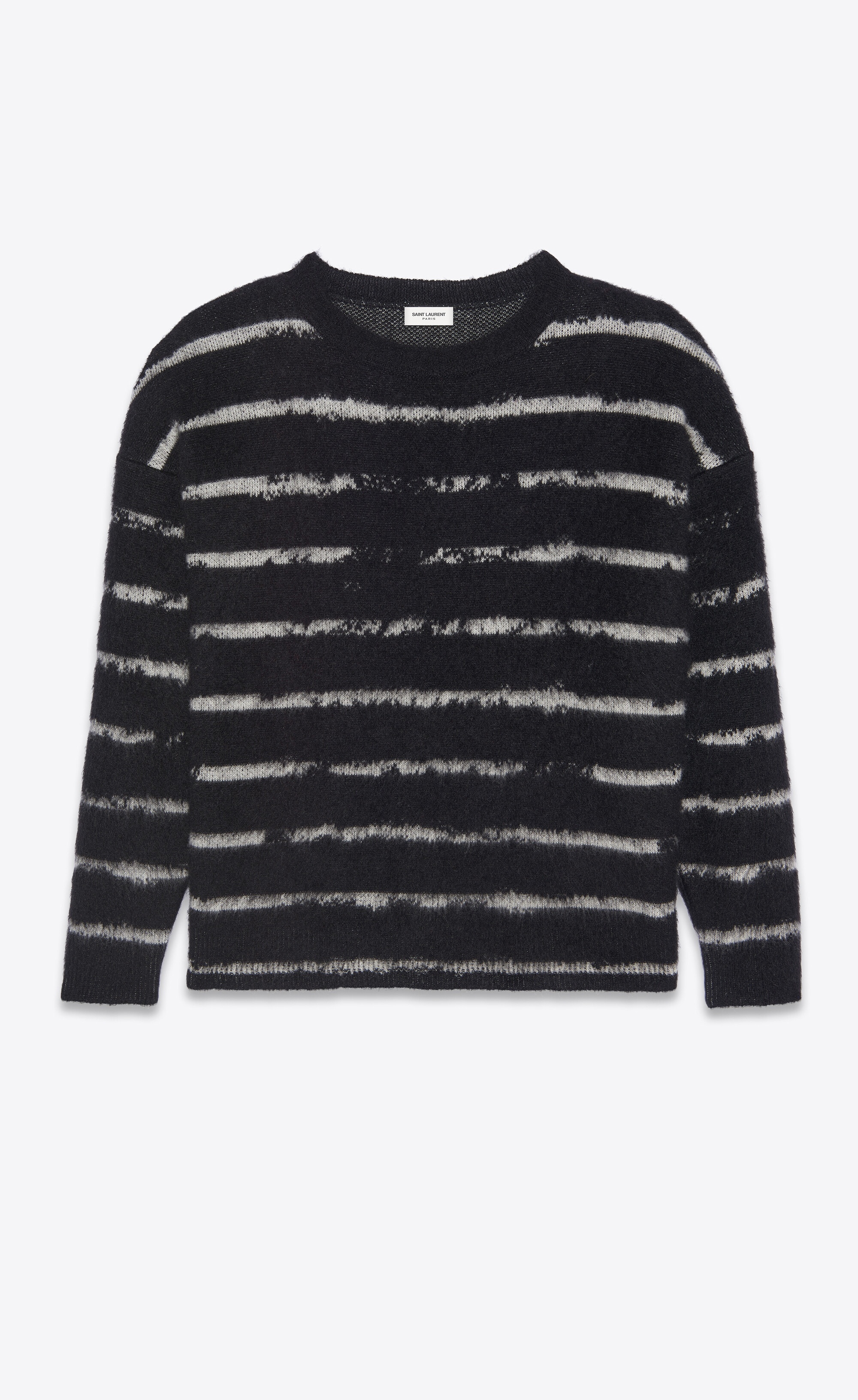 sweater in brushed interrupted stripe - 1