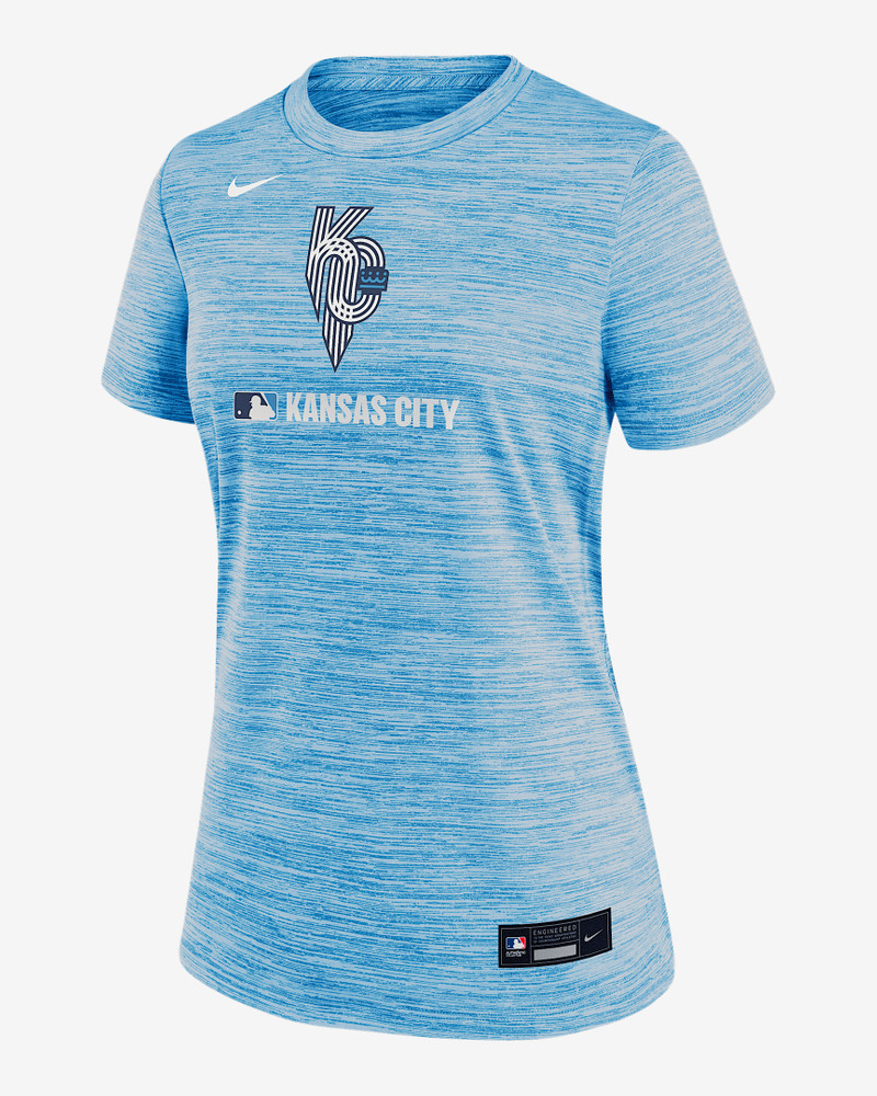 Kansas City Royals Authentic Collection City Connect Velocity Women's Nike Dri-FIT MLB T-Shirt 1