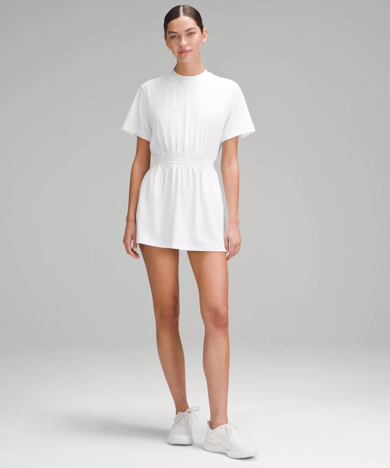 Smocked-Waist T-Shirt Dress 1