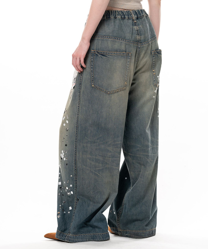 Embellished Denim Pants 14