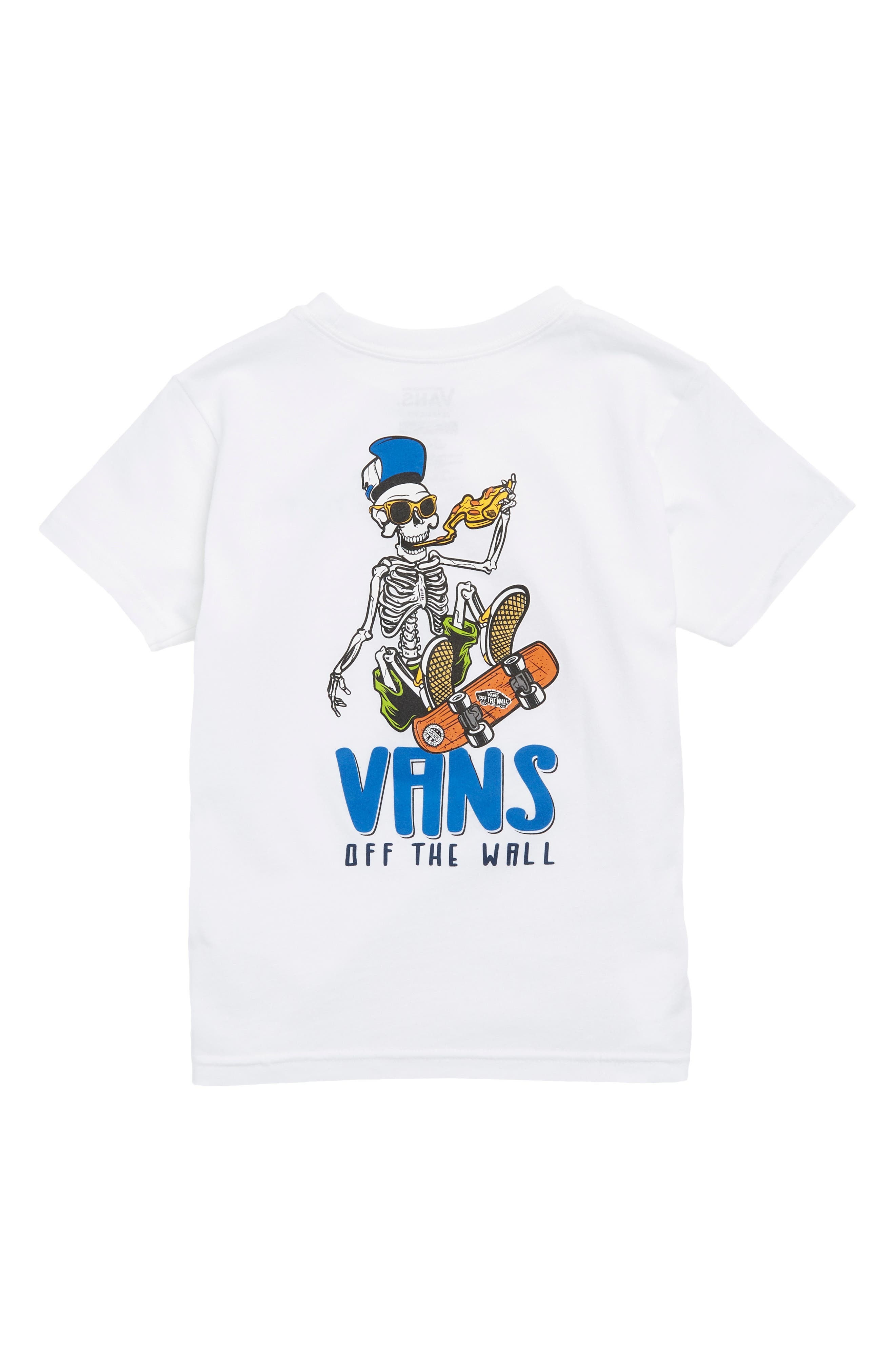 Vans Kids' Skull Slices Cotton Graphic T-Shirt in White at Nordstrom, Size 2T - 2