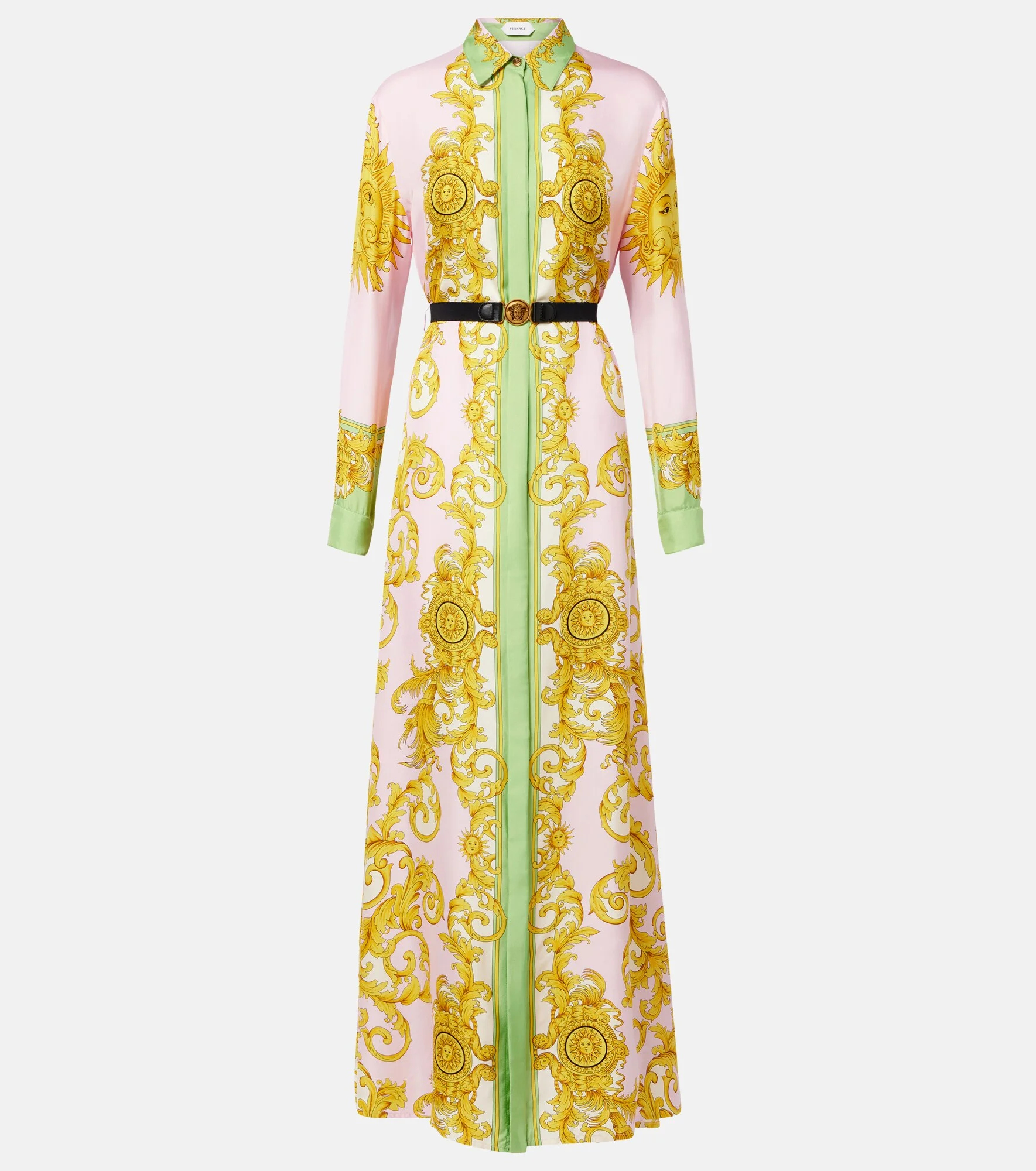 Printed silk twill shirt dress - 1