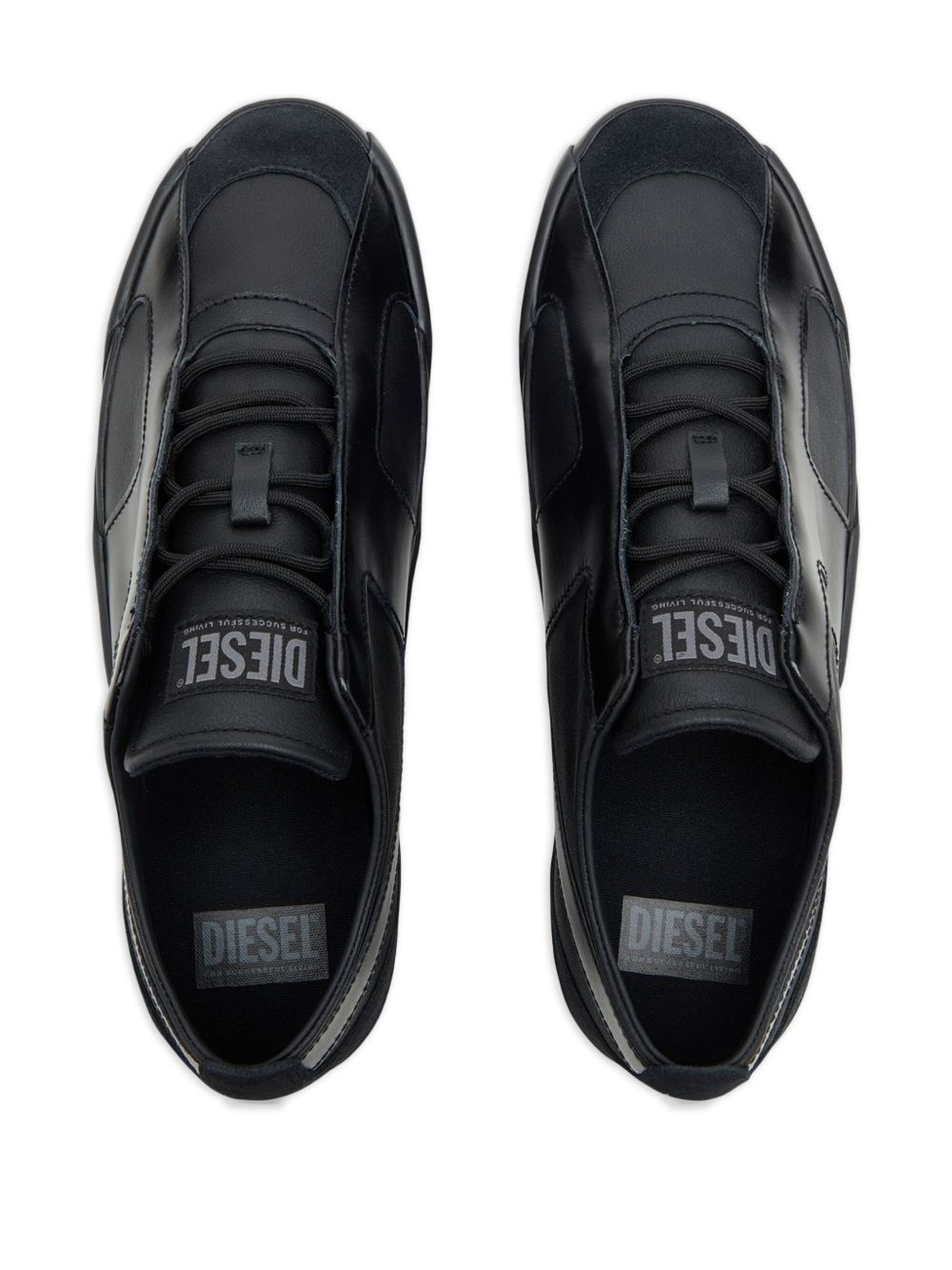Slante leather sneakers - 4