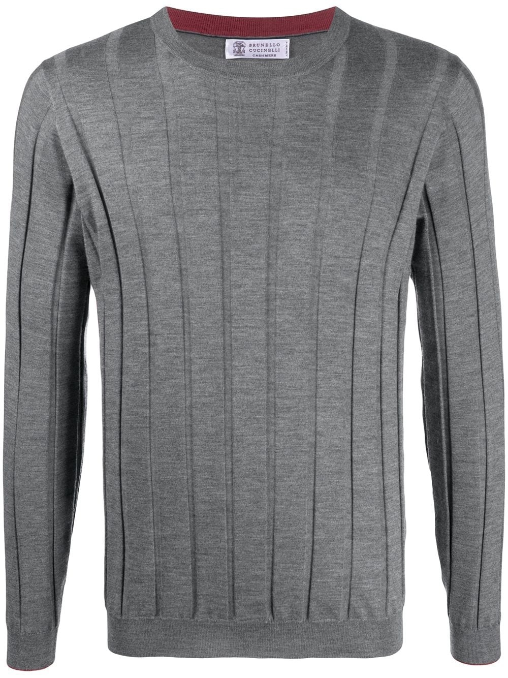 thick-rib crew-neck jumper - 1