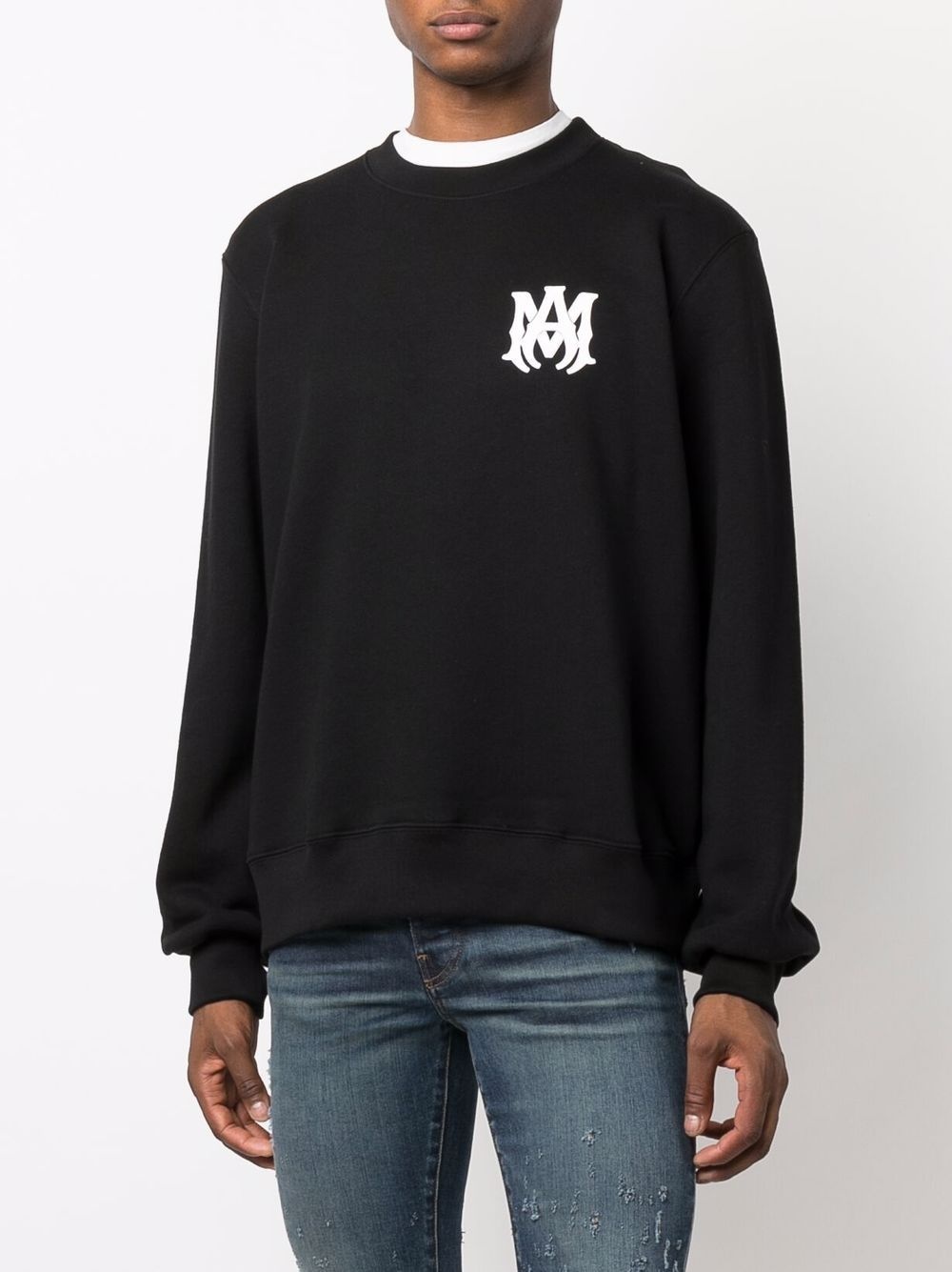 logo-print long-sleeve cotton sweatshirt - 3