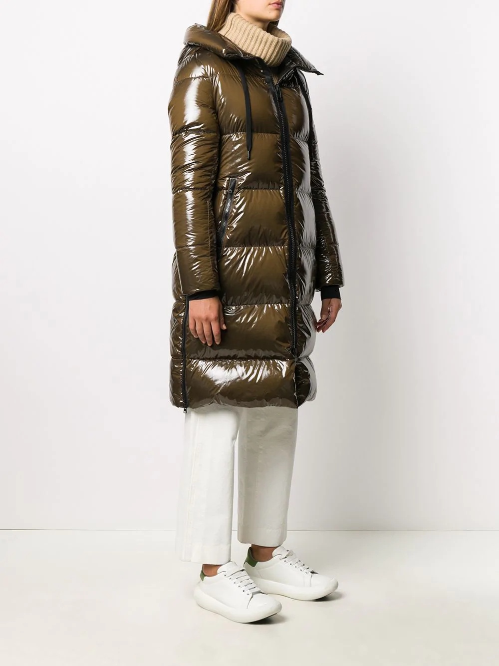 high-shine down-feather coat - 3