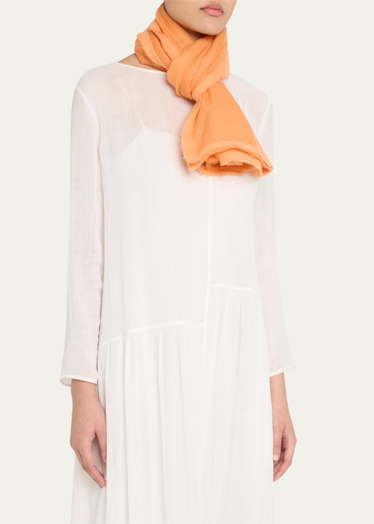 Fioko Fuzzy Edge Cashmere Scarf - 3
