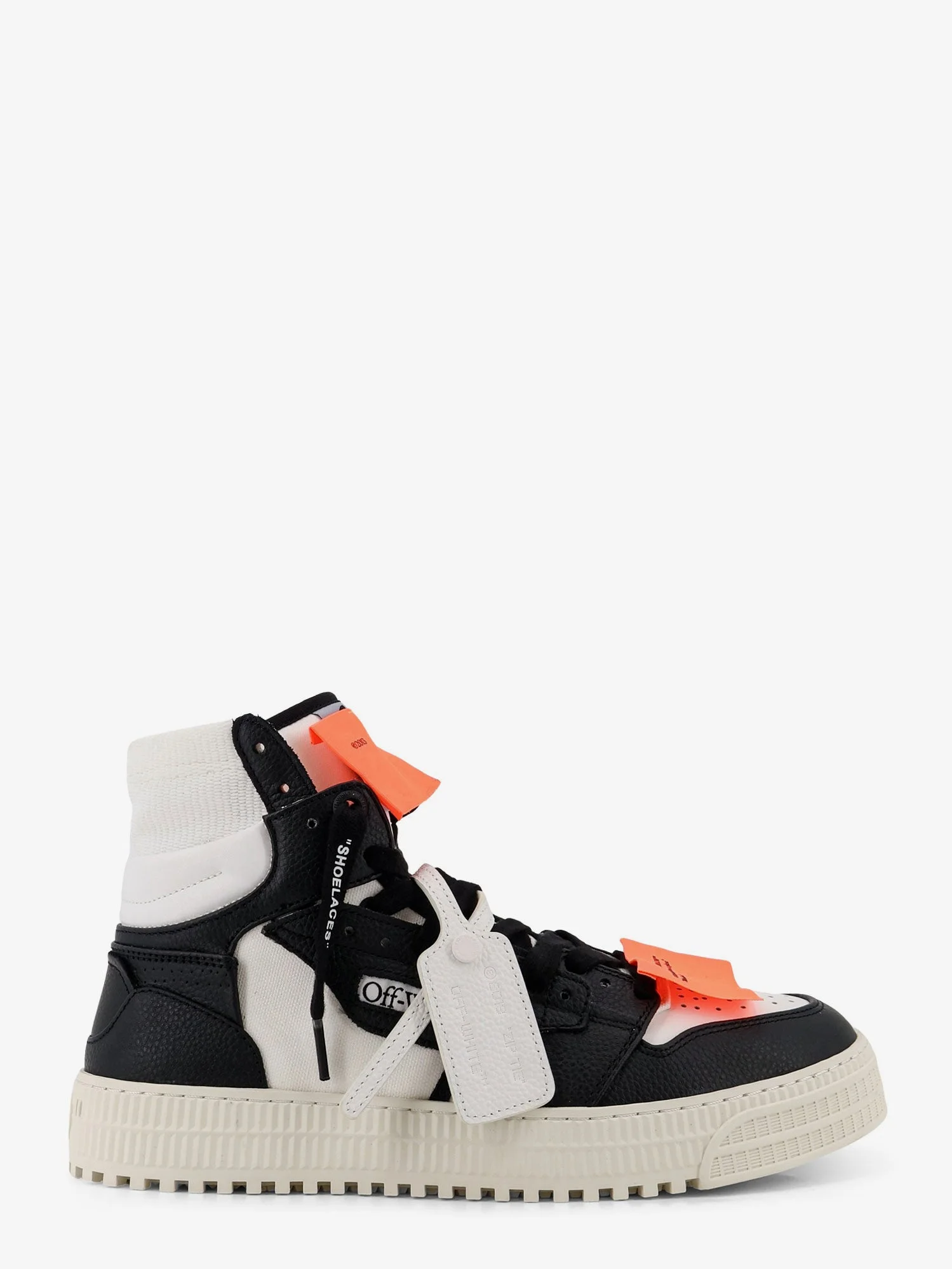 Off White 3.0 Court High Top Leather Sneakers - 1