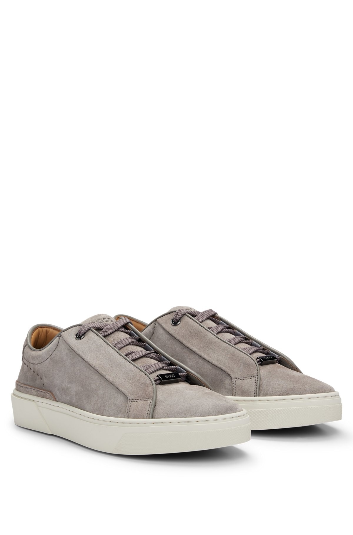 GARY SUEDE LOW-TOP TRAINERS WITH BRANDED LACE LOOP - 2