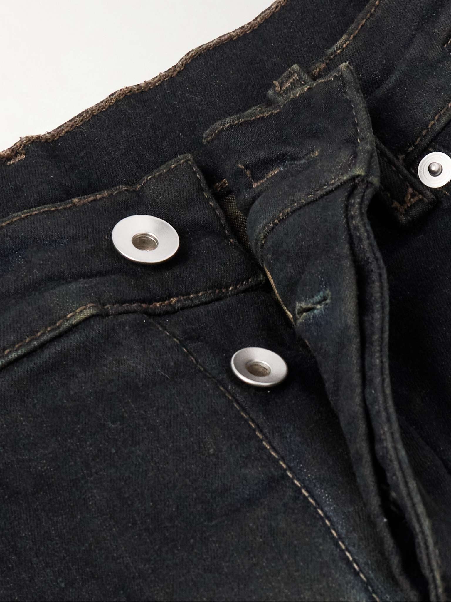 Bolan Banana Slim-Fit Flared Zip-Embellished Jeans - 3