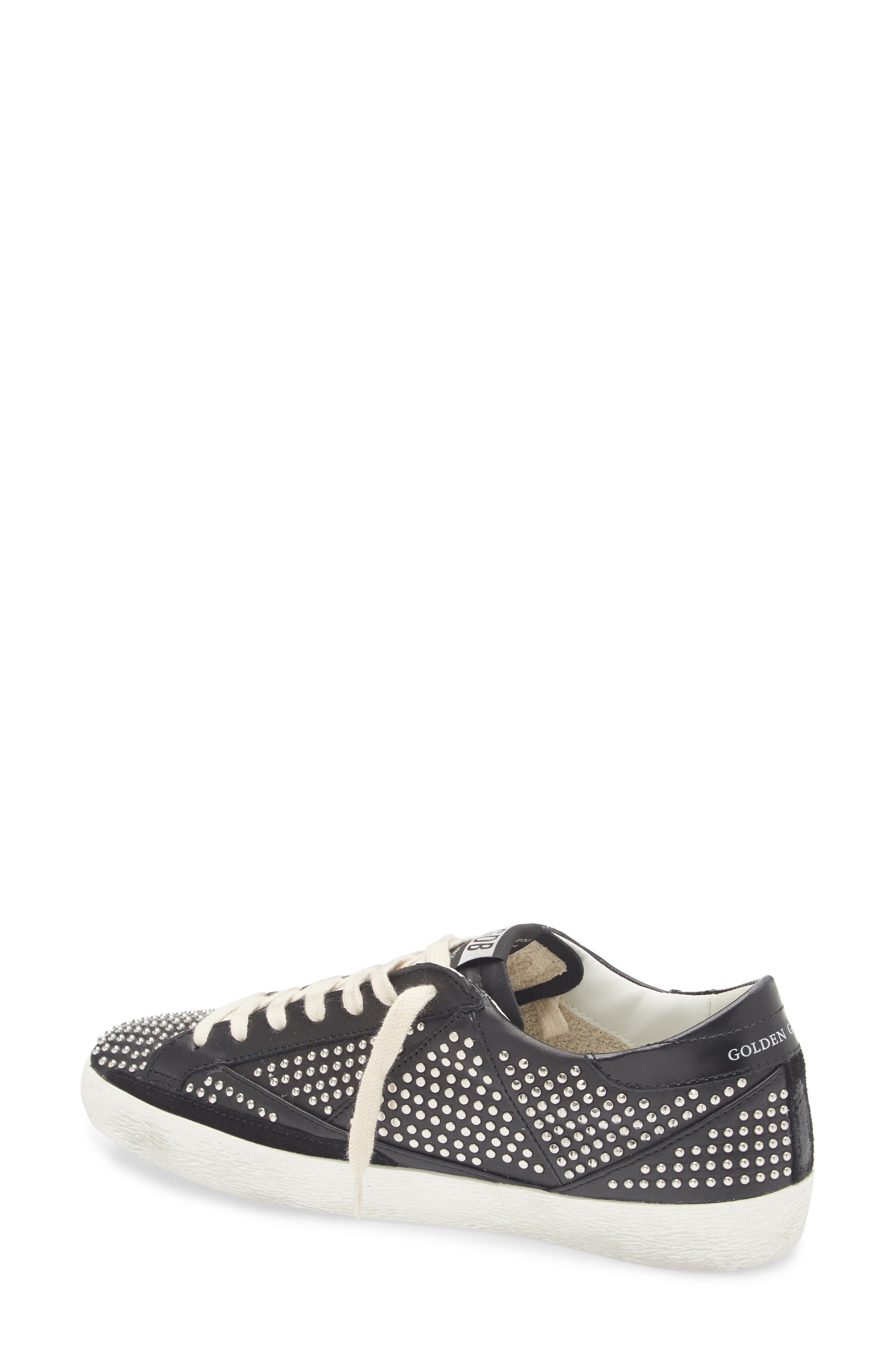 Golden Goose Super-Star Stud Low Top Sneaker in Black/White at Nordstrom - 2