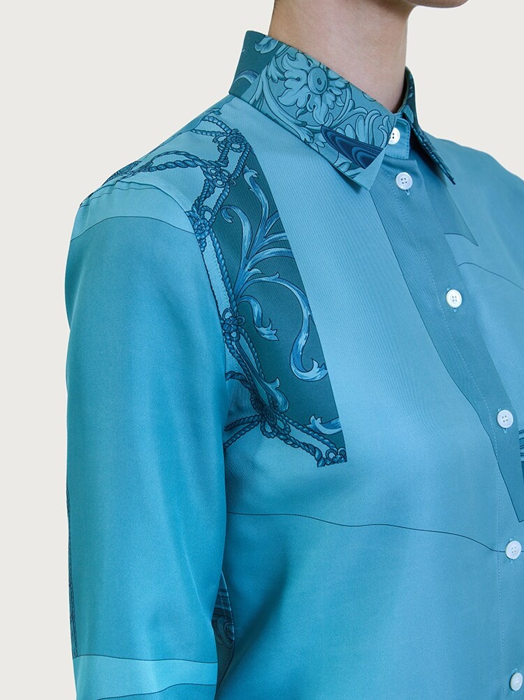 HERITAGE PRINT SILK SHIRT - 6