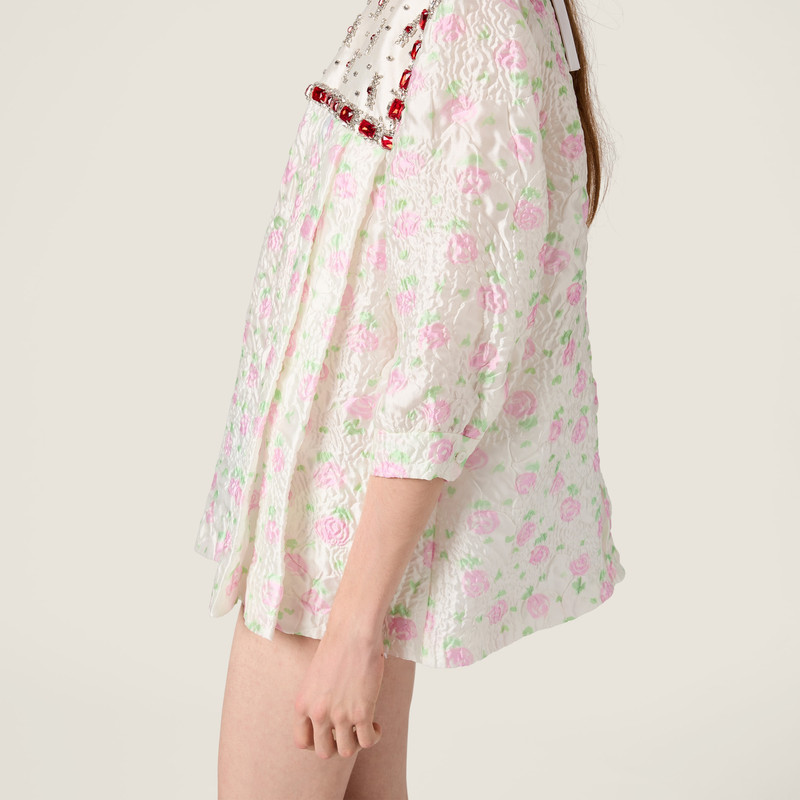 Cloqué mini-dress with crystals 5