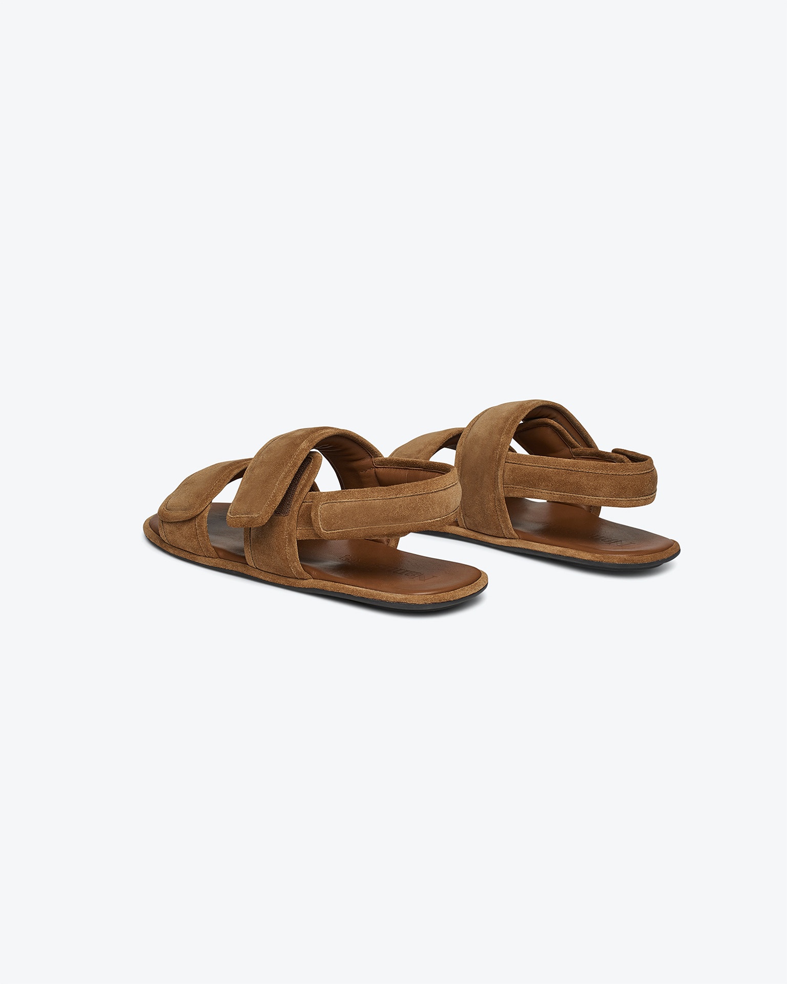 TARRUS MENS - Rounded toe padded flat sandals - Desert suede - 2