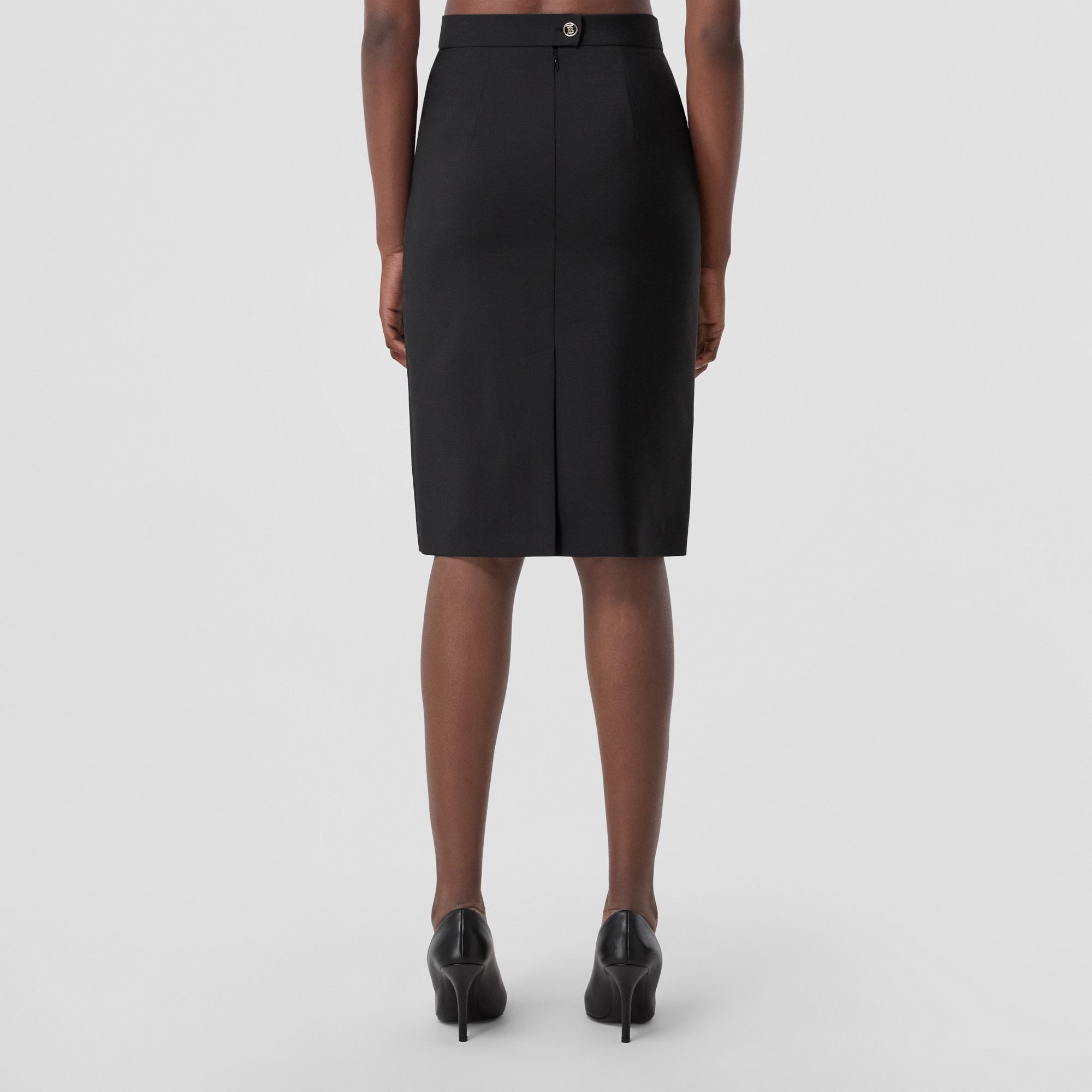 Mohair Wool Pencil Skirt - 3