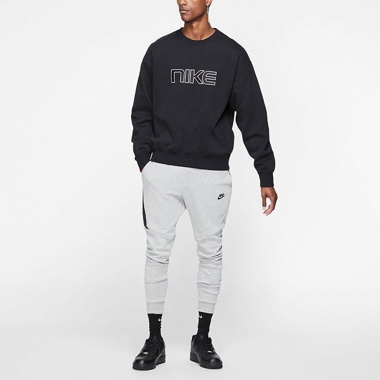 Men's Nike Alphabet Logo Round Neck Pullover Loose AV8276-010 - 4