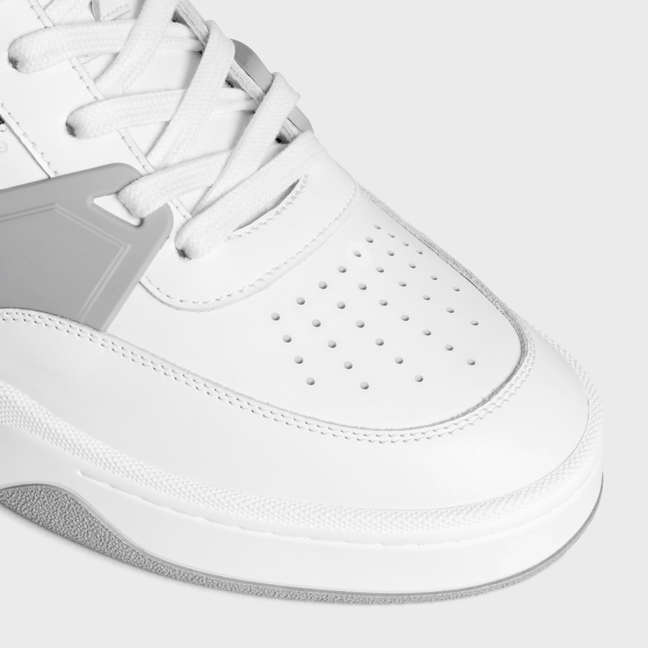 CELINE TRAINER CT-09 LOW LACE-UP SNEAKER in CALFSKIN AND MESH - 4