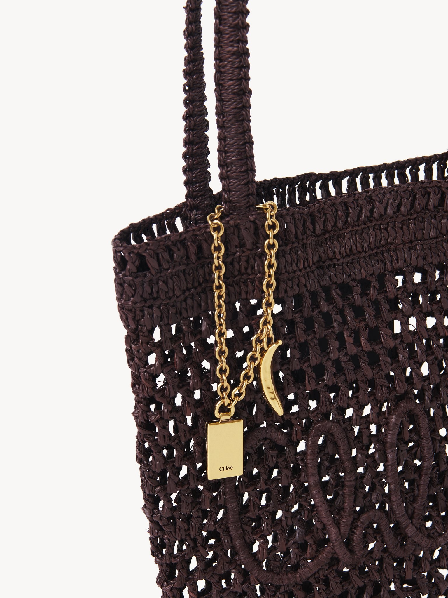 SMALL SUMMER BANANA TOTE BAG IN RAFFIA - 6