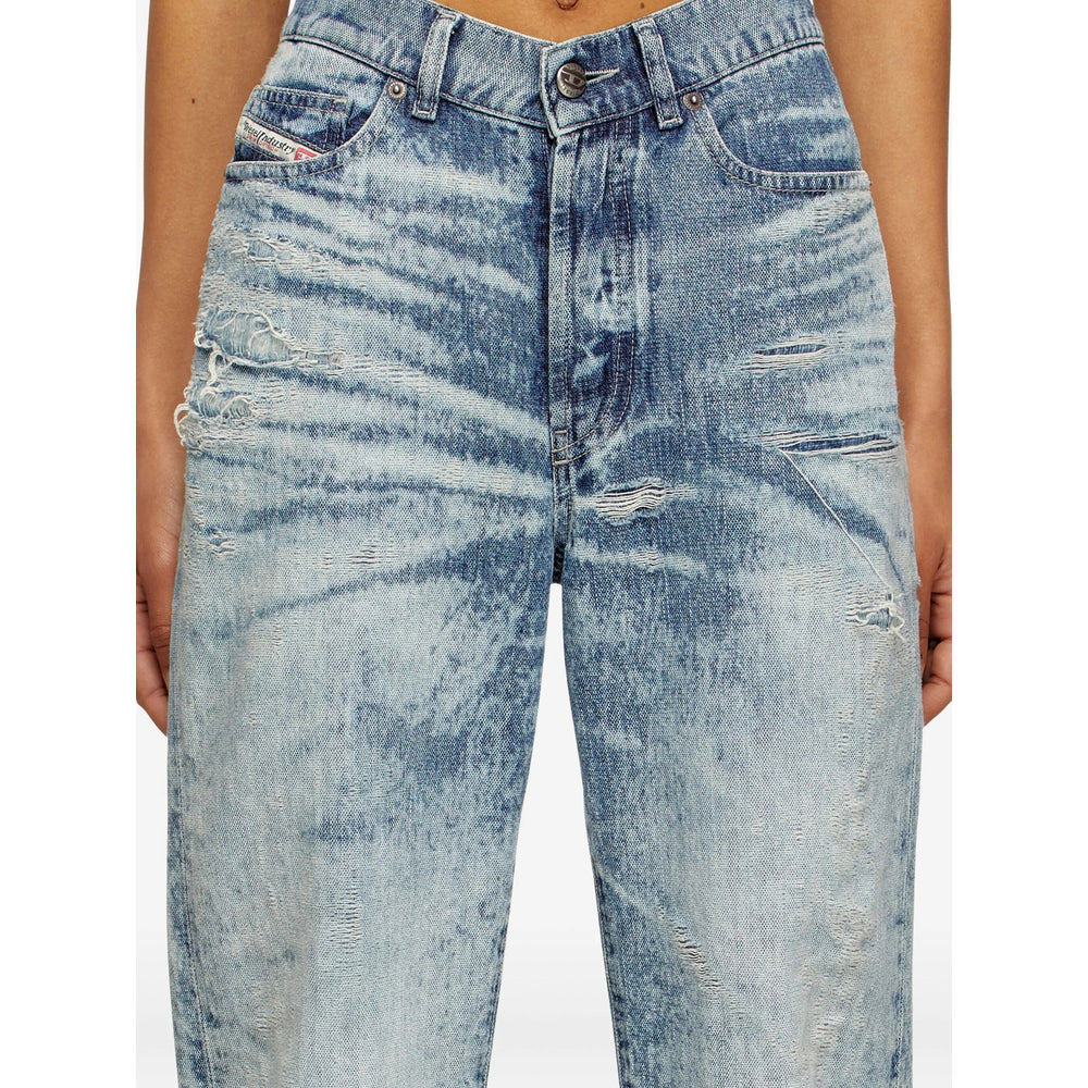 Diesel Blue Denim - Wide-Leg Jeans Women - 5