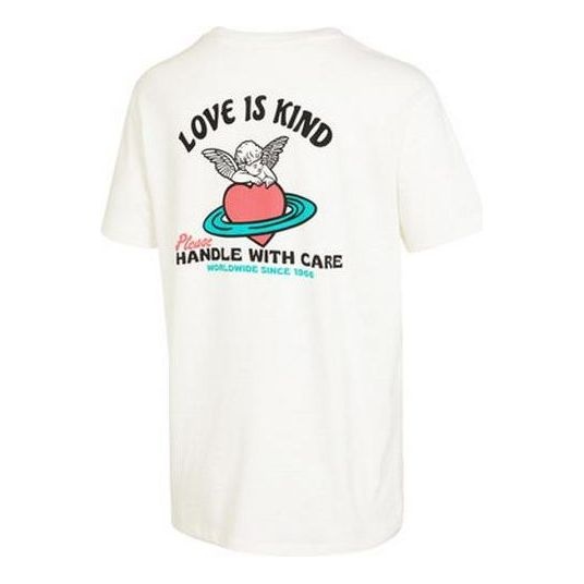 (WMNS) Vans Love Is Kind Boyfriend T-Shirt 'Marshmallow' VN0003KTFS8 - 2