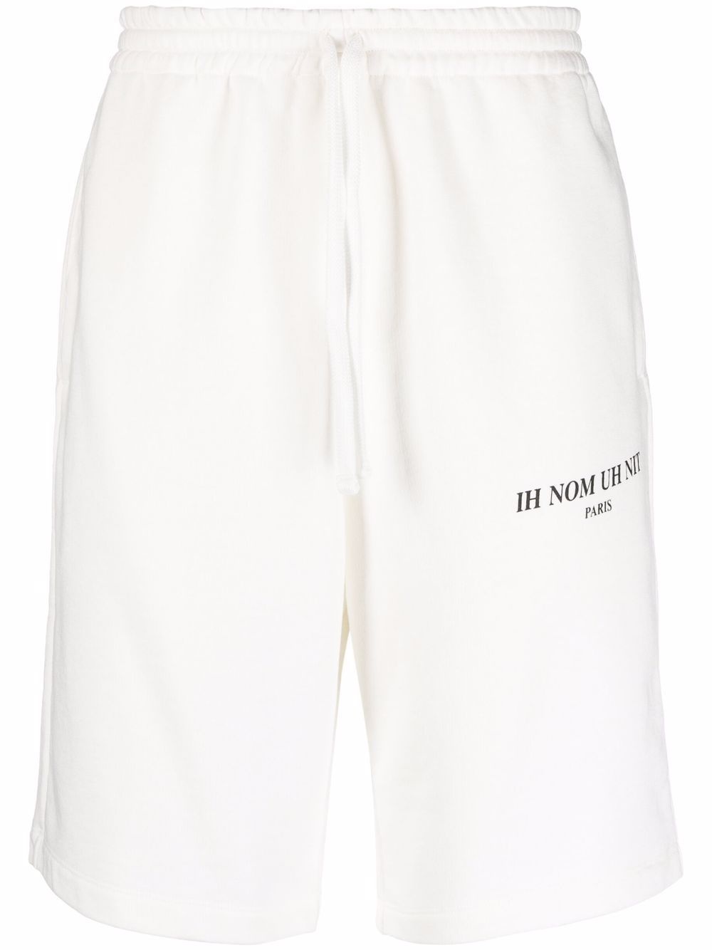 logo-print cotton track shorts - 1