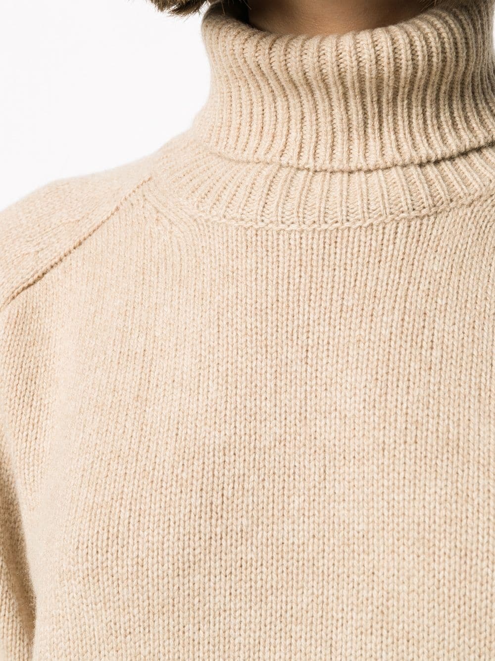 roll-neck raglan-sleeve jumper - 5