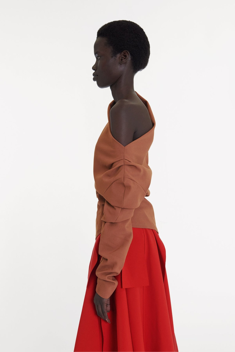 OFF SHOULDER ASYMMETRIC LONGSLEEVE TOP GINGER 3