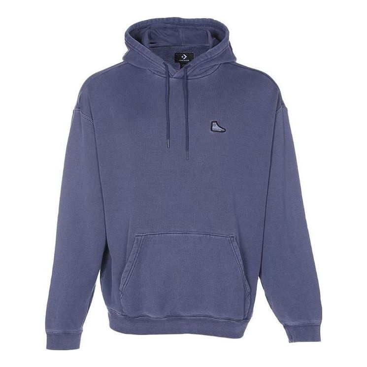 Converse Loose Fit Sneaker Patch Hoodie 'Blue' 10025537-A06 - 1