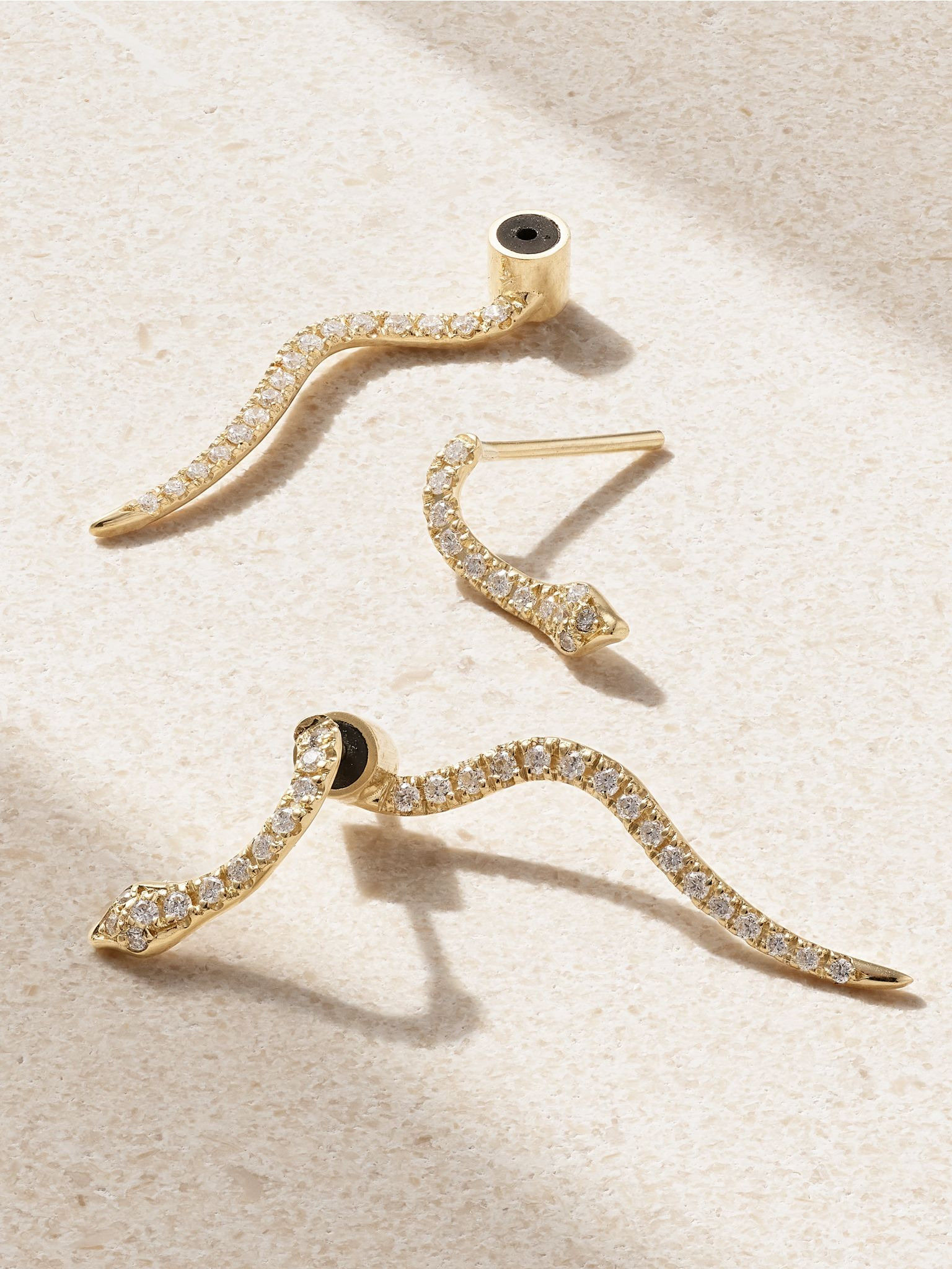 Boa 18-karat gold diamond earrings Gold - 3