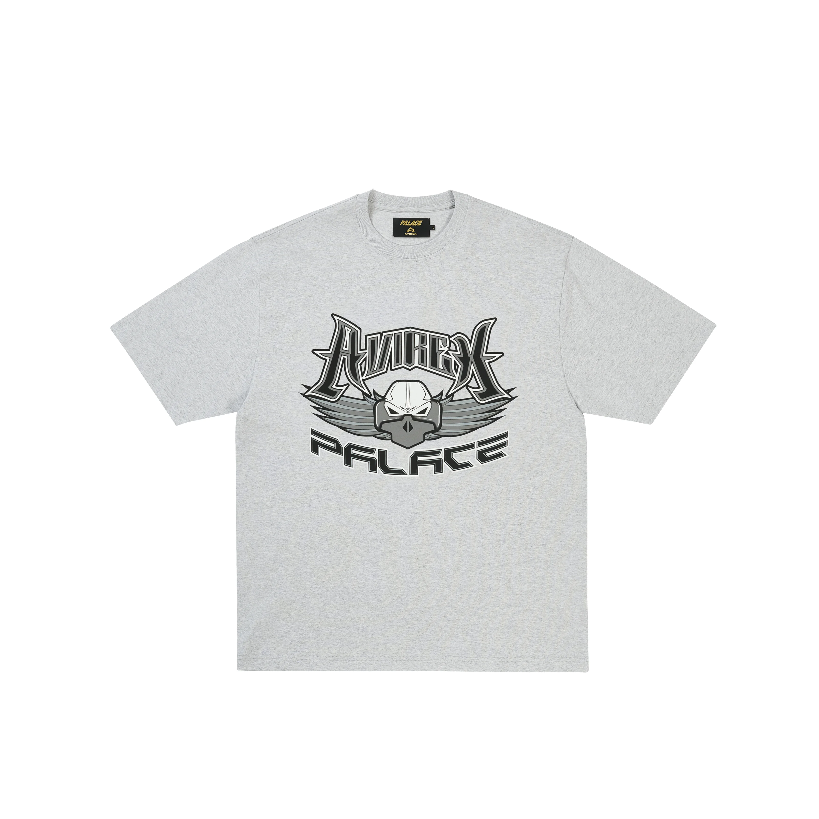PALACE AVIREX T-SHIRT GREY MARL - 1
