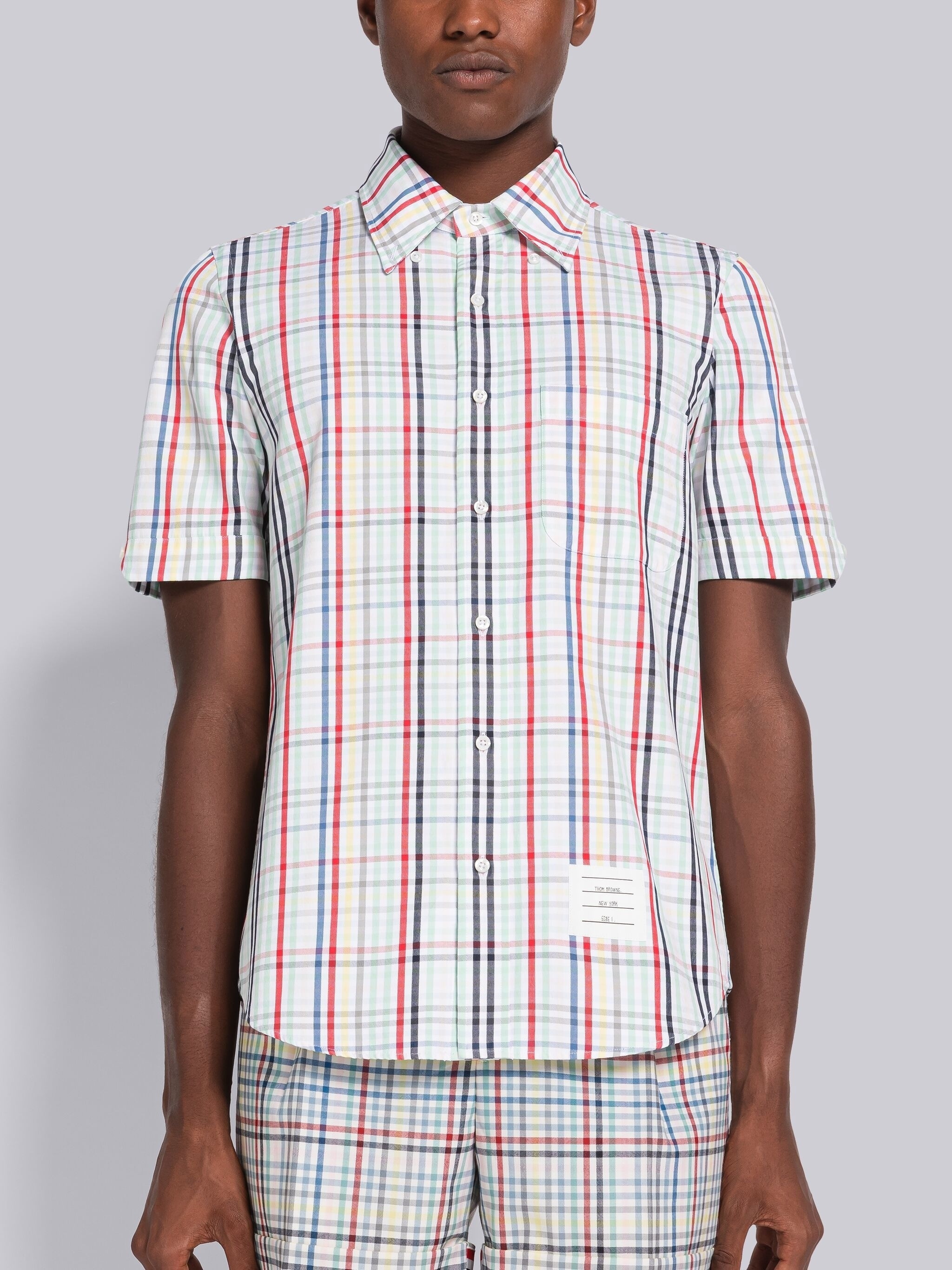 Micro Gingham Oxford Short Sleeve Shirt - 3