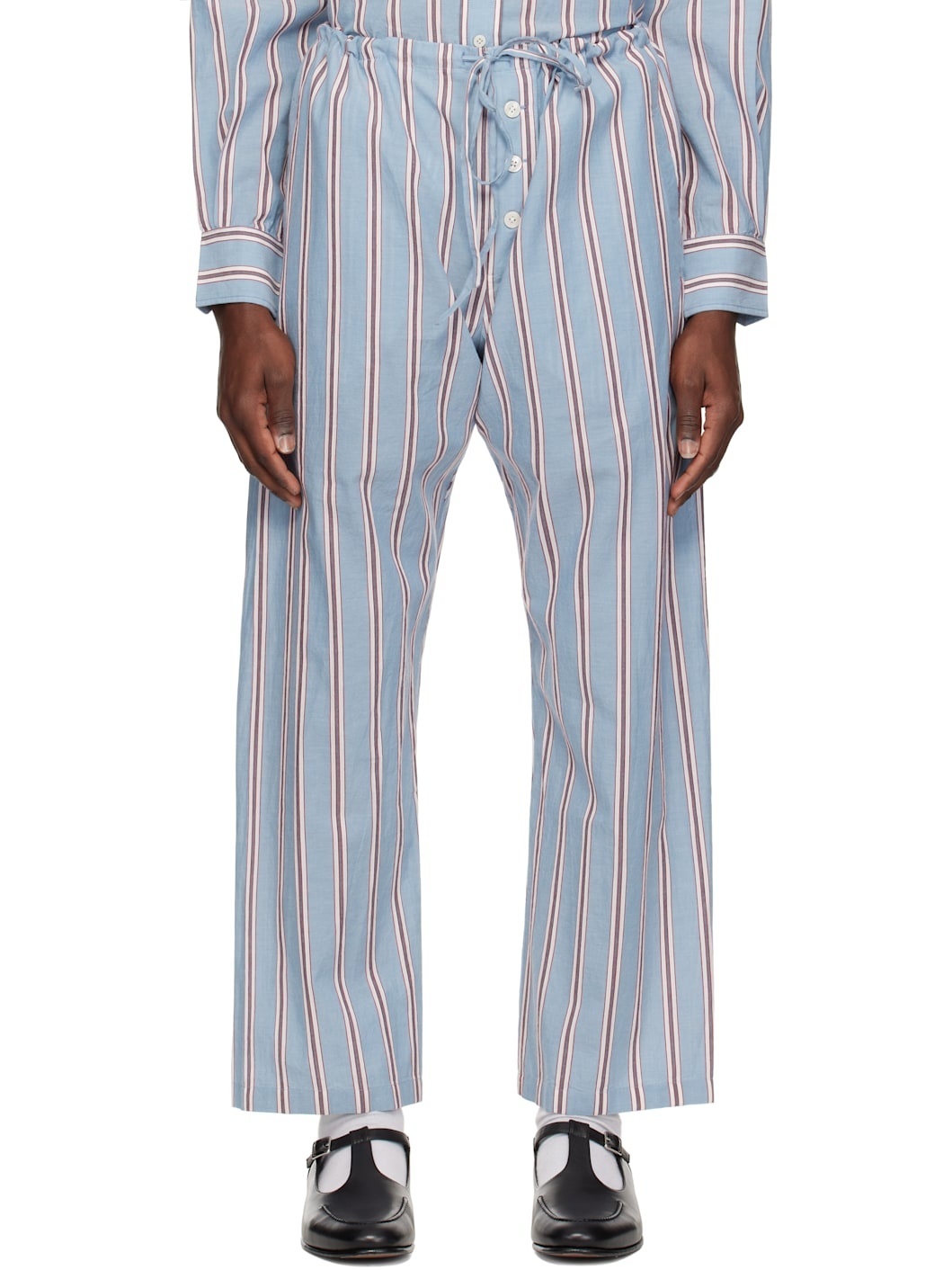 Blue Regatta Stripe Pyjama Pants - 1