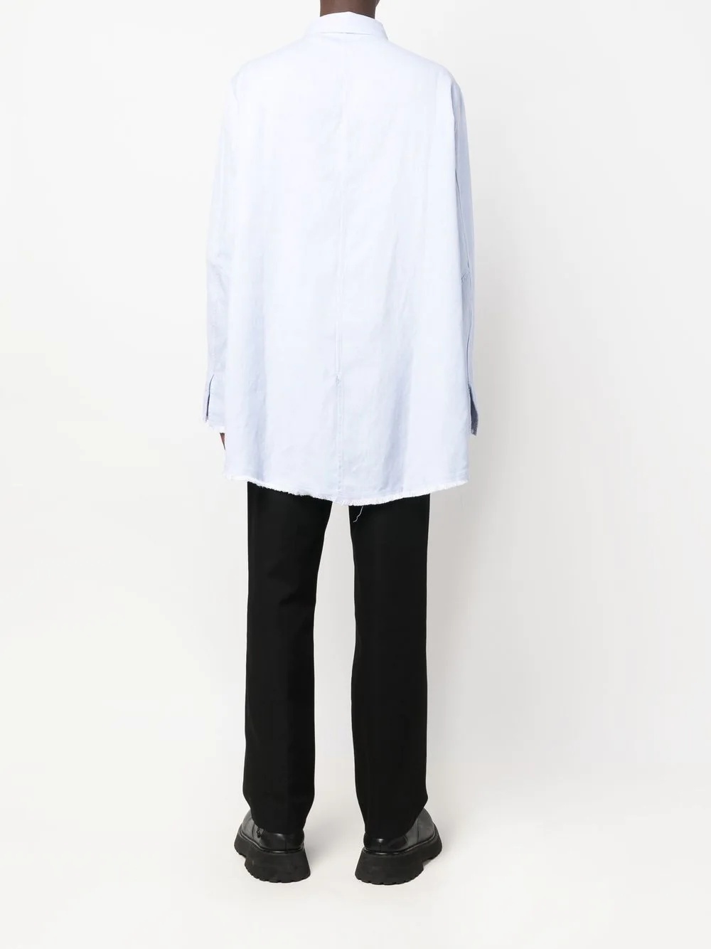 longline raw-cut shirt - 4